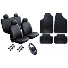 Fiesta Sedan 2002 Capas Bancos Couro Kit Tapetes Volante