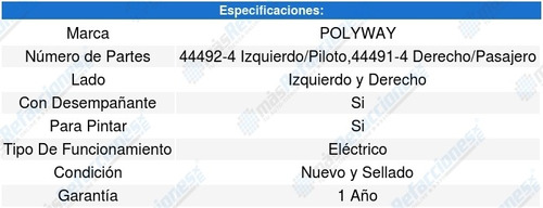 Kit-2 Espejos Polyway P/ Hyundai Santa Fe 05 A 06 Foto 3