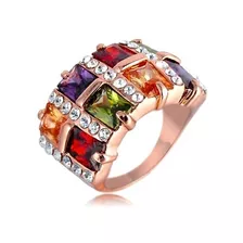 Anillo Con Cristales, Ocean Heart Oh15-55