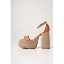 Sandalias De Cuero Doble Plataforma Montreal