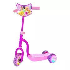 Monopatín De Pie Unibike Scooter 3 Ruedas Princesas Rosa