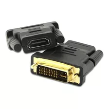 Adaptador Dvi-i Digital Macho 24+5 Para Hdmi Fêmea Banhado