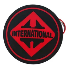 Plafón Luz Led Auto International 9cm Negro Rojo