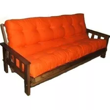 Futon Sofa Sillon 3 Cuerpos Guatambu Reforzado + Colchon