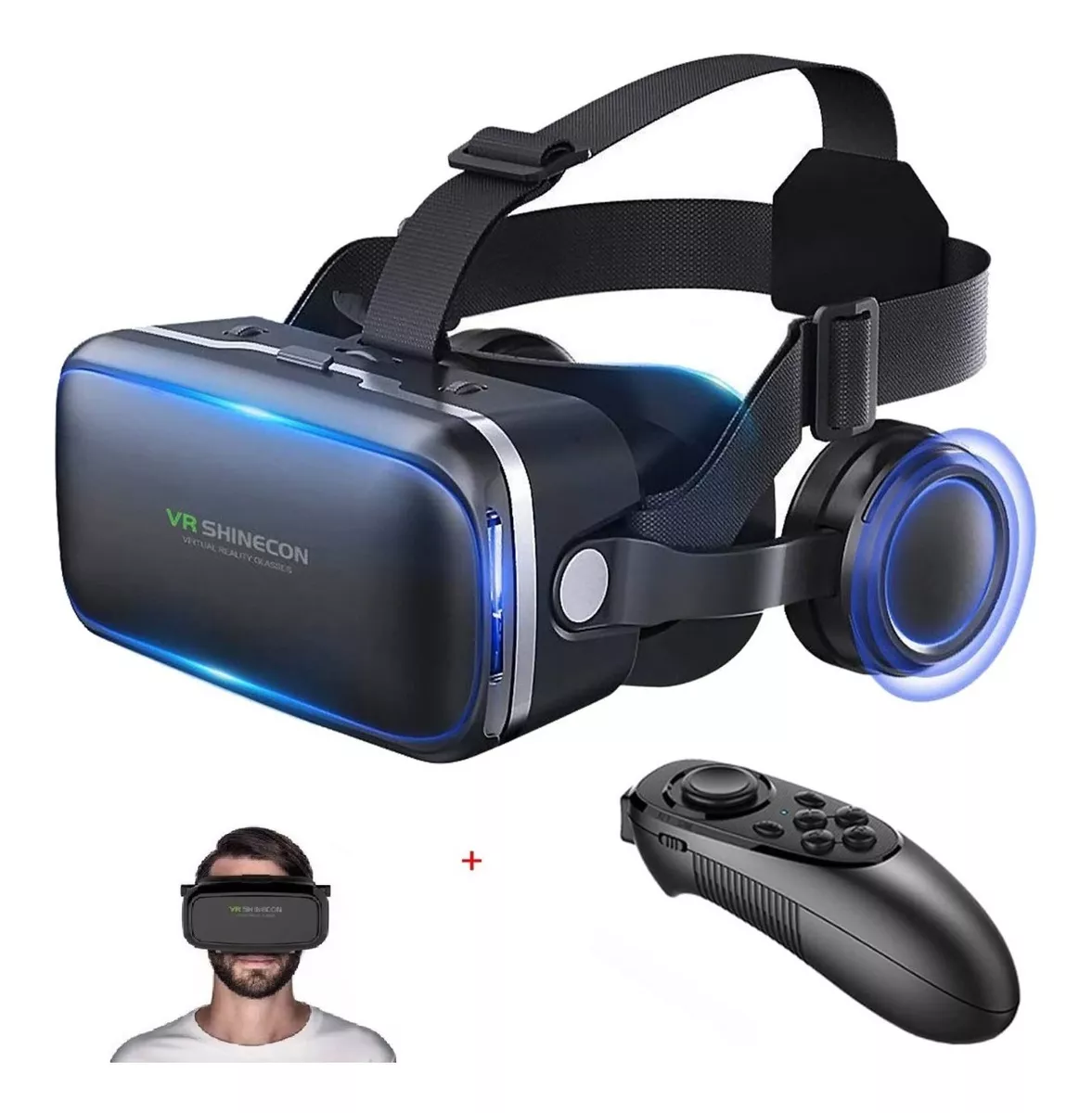 Gafas Realidad Virtual Vr Shinecon Con Auriculares Y Control