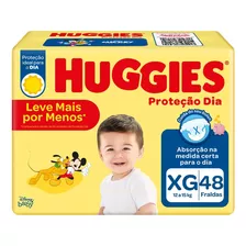 Nova Fralda Huggies Proteção Dia Tamanho Xg Com 48 Unidades 