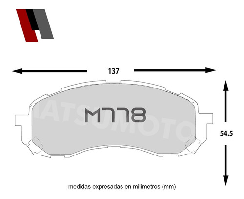 Pastilla De Freno Semi Metalica Subaru Impreza 1.6 2016 Foto 3