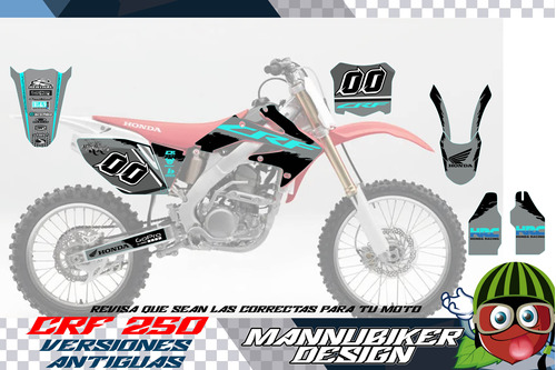 Honda Crf250 Kit De Stickers Calcas Vinil Laminado Glossy Foto 2