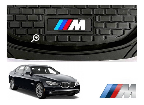 Tapetes 4pz Charola 3d Logo M-series Bmw Serie 7 2010 A 2015 Foto 5