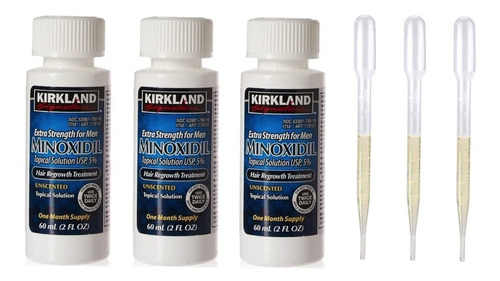 Minoxidil Kirkland Tratamiento Capilar Caida Cabello 3 Pack 