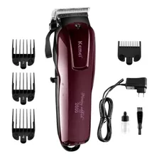 Máquina Cortador De Cabelo Profissional Kemei Km-2600 Cor Marrom 110v/220v