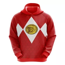 Sudadera Sublimada Power Ranger Rojo Invierno