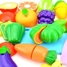 Frutas De Cortar Brinquedo Educativo Velcr Cestinha Feira