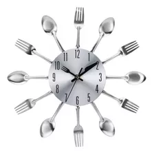 Reloj De Pared De Metal Para Cocina, Cuchara, Tenedor Y A