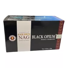 Incenso Golden Nag Black Opium Massala 1 Cx C/12 Caixinhas Fragrância Opium Negro