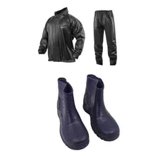 Traje Equipo Piloto Para Lluvia Delta Pvc + Botas Top Racing