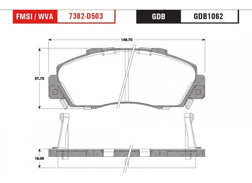 Balata Delantera Low Trw Acura Vigor 2.5 1993 Foto 2