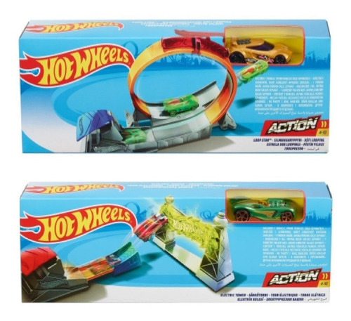 Brinquedo Pista Hot Wheels Acrobacia Lançador Carrinho fth79