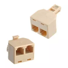 Conector Adaptador Rj11 Macho A 2 Rj11 Hembra