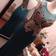 Vestido De Fiesta Largo De Gala O Noche Verde Talla M