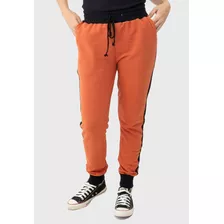 Calça Moletom Feminina Jogger Com Punho 44008