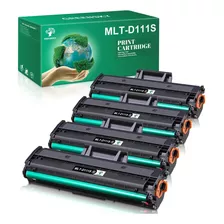 Kit 04 Toner Compatível Mlt-d111s D111 P/ Impressora Samsung Sl-m2070 Sl-m2020 M2070 M2020 1.8k