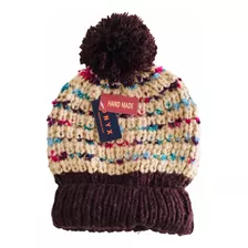 Gorro De Lana Con Pom Pom Para Mujer.