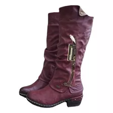 Botas Altas De Invierno Informales De Moda Para Mujer