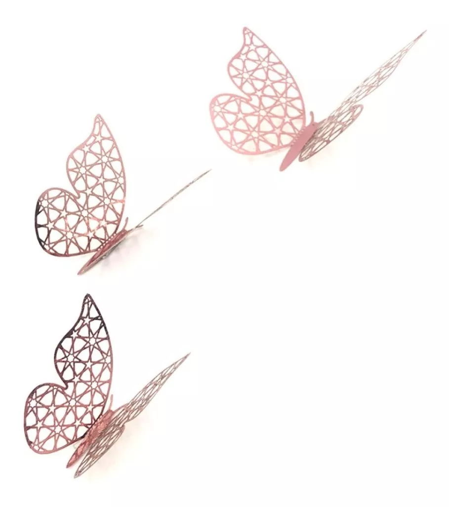 Set 12 Mariposas Caladas Decorativas 3d 8 - 10 Y 12cm 