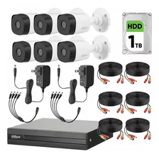 Dahua Kit De Video Vigilancia 6 Cámaras 2 Mp + Disco Duro 1tb Cámaras De Seguridad Alta Resolución Circuito Cerrado Con Detección De Movimiento Dh-kit8ch-2mp-plus-1tb6cc