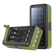 Cargador Portatil Electrico, A Manija Y Solar 63.200 Mah