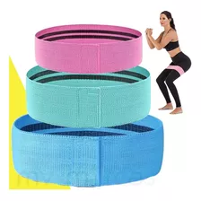  Set Bandas Elásticas En Tela X3 Resistencias Ejercicio Gym 