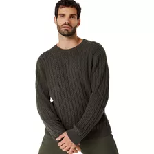 Suéter Blusão Masculino Em Tricô De Algodão Da Hering Off