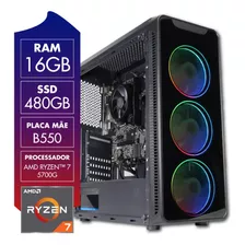 Pc Gamer Amd Ryzen 7 16gb Ssd 480gb Certox Stream 1039