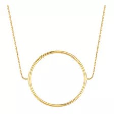 Colar Choker Feminino Ouro 18k Banhado Garantia Círculo