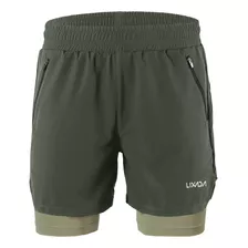 Pantalones Cortos Para Correr 2 En 1 Lixada Para Hombre, De 