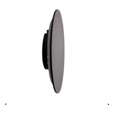 Aplique Circular Led 12w Negro Ip65 Luz Indirecta Tritono