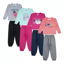 Kit 4 Conjuntos Infantil Menina Inverno