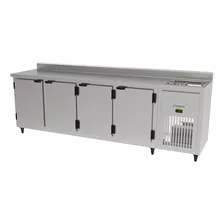 Balcão Refrigerado C/ Pia Inox 4 Portas 2,50 Mts - Kofisa