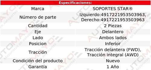 2 Bujes Horquilla Del Inf S Star Murano V6 3.5l 04-08 Foto 2