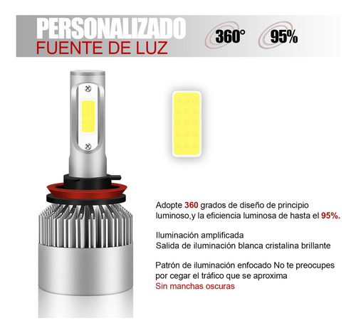 Kit De Focos Led Para Toyota Tundra 9005 H11 9145 2007-2013 Foto 7