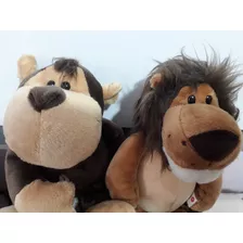Pelúcias Safari Leao E Macaco