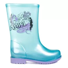 Bota Galocha Ariel Grendene Disney Rain Magic Infantil 22731