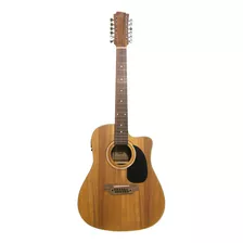 Guitarra Electroacustica Bamboo Ga-4012-koa-q 12 Cuerdas Msi Color Natural Material Del Diapasón Madera Orientación De La Mano Diestro