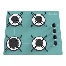 Fogão Cooktop Gás Chamalux 4 Bocas Ultra Chama Verde-água 127v/220v