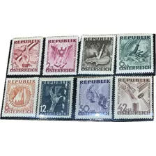 Serie De Estampillas De Austria 1946 (8)