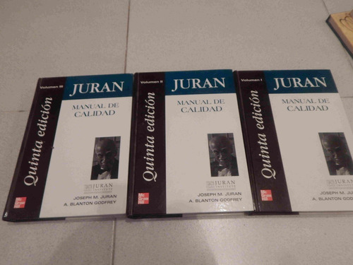 Manual De Calidad Juran 3 Tomos 5ta Edición 