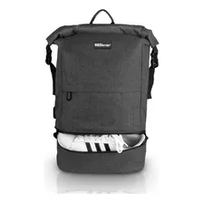 Redlemon Mochila Antirrobo Backpack Roll Top Impermeable, Expandible, Compartimento Multiusos Y Para Laptop De 15 Y Tablet, Con Puerto Usb, Resistente, Para Viajes Y Campamentos, Gris Oscuro