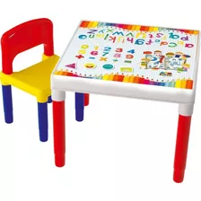 Mesinha Infantil Escolar Com Cadeira Bell Toy