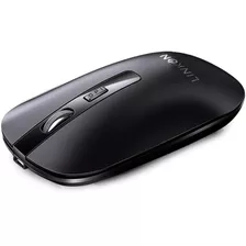 Mouse Inalambrico Dual Bluetooth Usb Recargable Para Mac Windows Color Negro Linkon